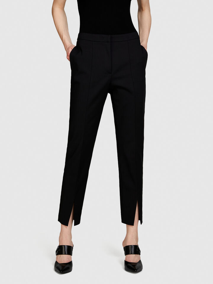 Cigarette trousers - women's skinny fit trousers - Black | Sisley image number 4